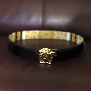 Reversible Mens Versace leather belt.